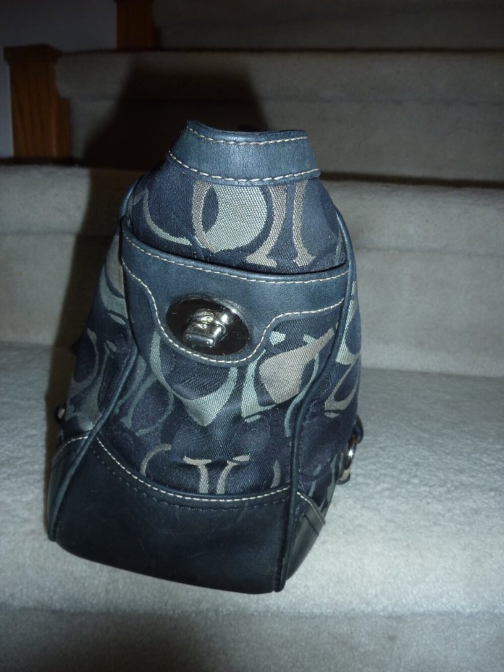 Vintage Coach Optic Gallery Signature Tote Bag - Gem